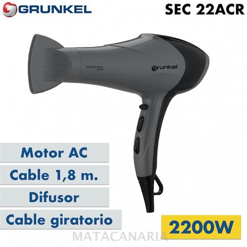 Grunkel Sec-22Acg Secador Ionizador 2200W