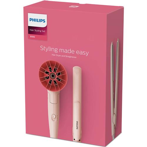Philips BHP398/00 Kit Secador 1600w y Plancha Serie 3000