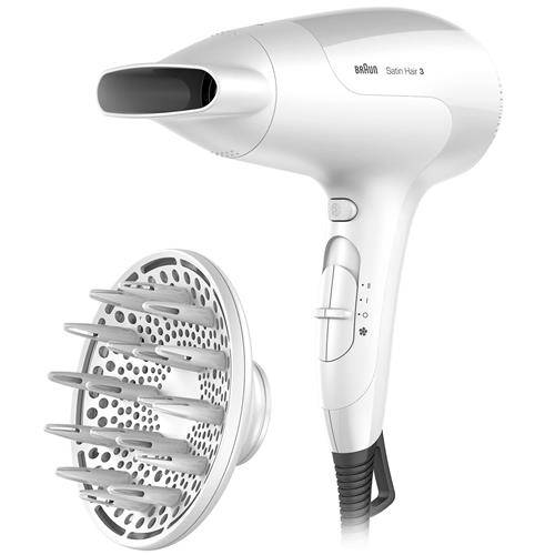 Braun HD385E Secador iónico con difusor 2.000w Blanco