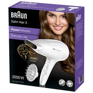Braun HD385E Secador iónico con difusor 2.000w Blanco 2