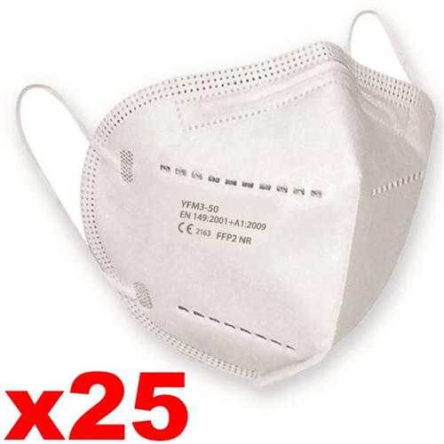 Mascarilla Ffp2 Ce 2163 Envase Individual Pack 25 Uds