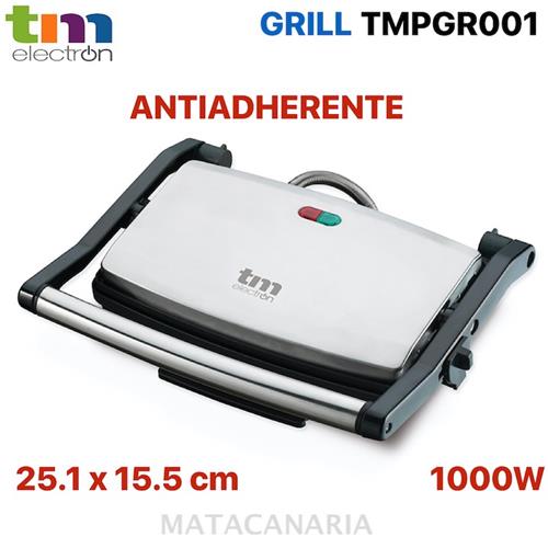 Tm Electroc Tmpgr001 Grill 1000W Acero Inox