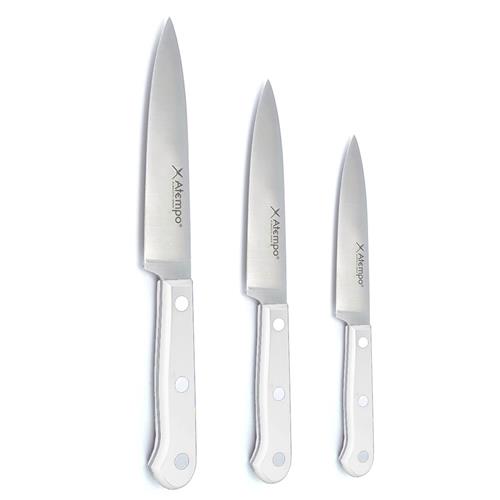 Atempo 100-03 Conjunto Cuchillos 11+15+20 Tempo White