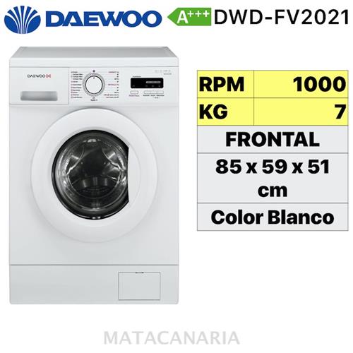 Daewoo Dwd Fv2021 7Kg 1000Rpm A+++ White