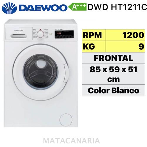 Daewoo Dwd Ht1211C 9Kg 1200 Rpm White