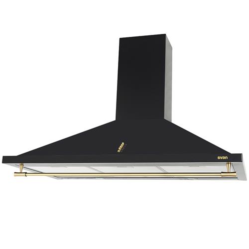 Svan Svcp6652Rn  Campana Pirámide E 50X62X35.5Cm Rustica Negra Halógeno
