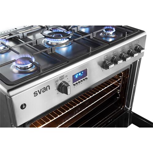 Svan Svk9561Fx Cocina 5F 90X60Cm Gas Inox