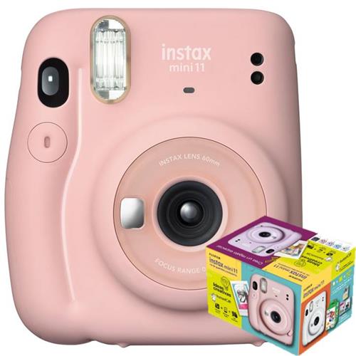 Fujifilm Instax Mini 11  Rosa Claro Kit (20 Fotos + Postales)