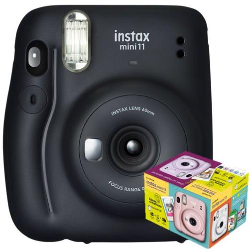 Fujifilm Instax Mini 11 Charcoal Grey Kit (20 Fotos + Postales)