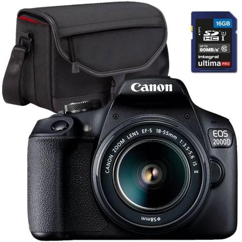 Canon Eos 2000D Ef-S 18-55Mm F/3.5-5.6 Is Ii Funda+Tarjeta