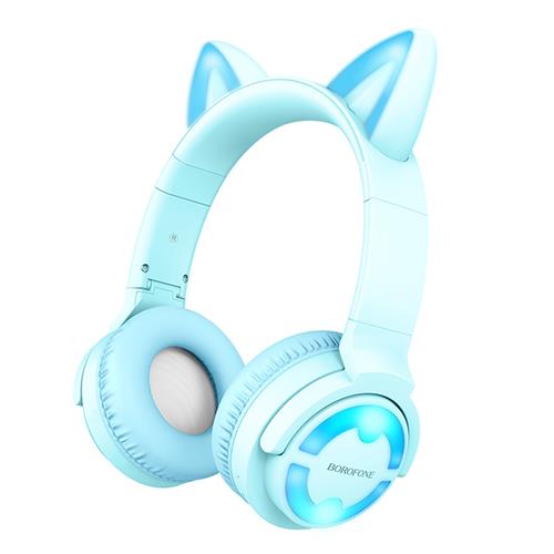 Borofone BO15 Auriculares Cat Ear BT Azul Baby