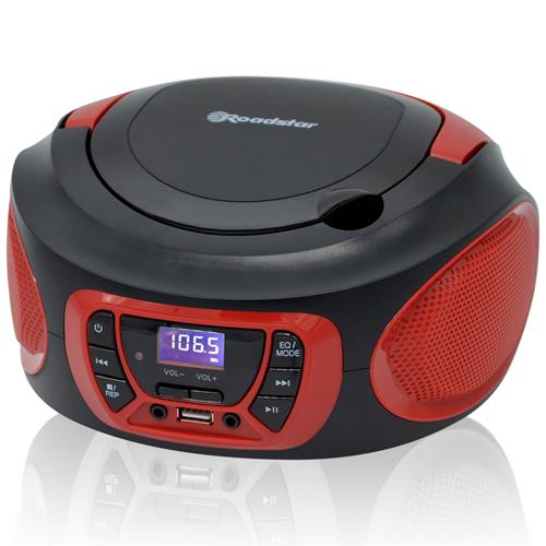 Roadstar CDR-365U Radio CD MP3 y USB Rojo