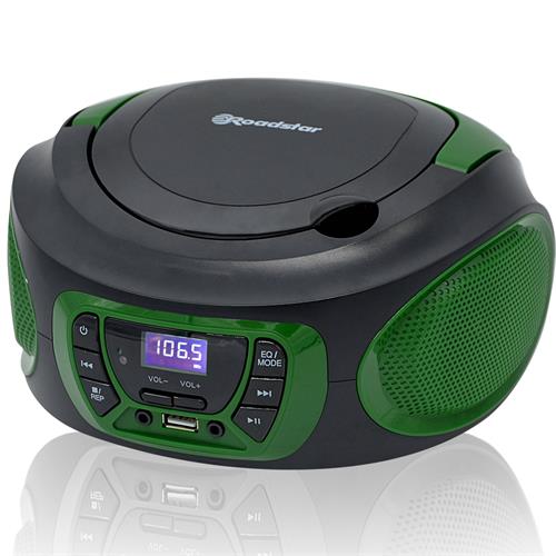 Roadstar CDR-365U Radio CD MP3 y USB Verde