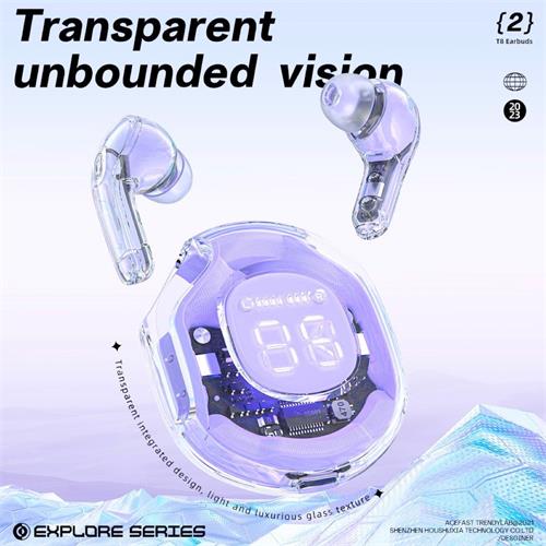 Acefast T8 Crystal Auricular Bluetooth Rosa Lotus