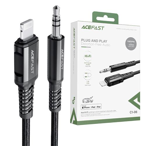 Cable Lightning - 3.5mm 1.2 m Acefast C1-06 Certificado Negro