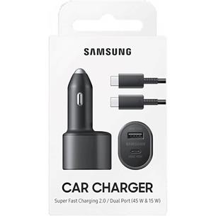Cargador Coche USB y USB-C- 45W+15W+ Cable USB-C a USB-C Samsung (EP-L5300XB) 2