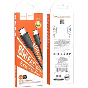 Cable USB-C a USB-C 1 metro 60W Hoco X88 Gratified Negro 2