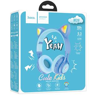 Hoco W39 Auricular Cat Ear para Niños Azul 2