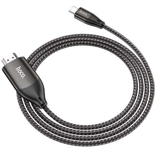 Cable USB-C a HDMI 4K 30Hz 2 m Hoco UA16 Negro
