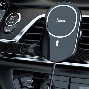 Cargador Coche Inalámbrico 15W Hoco CA90 Negro 2