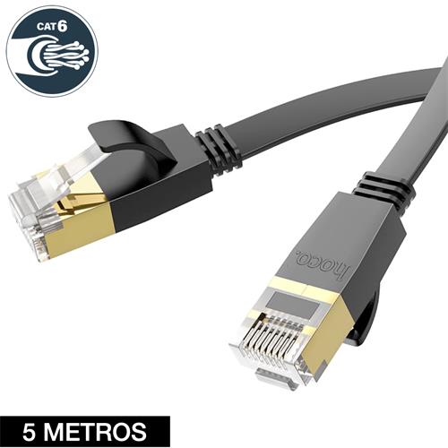 Hoco US07 Cable de Red Ethernet Gigabit CAT 6 5M Negro