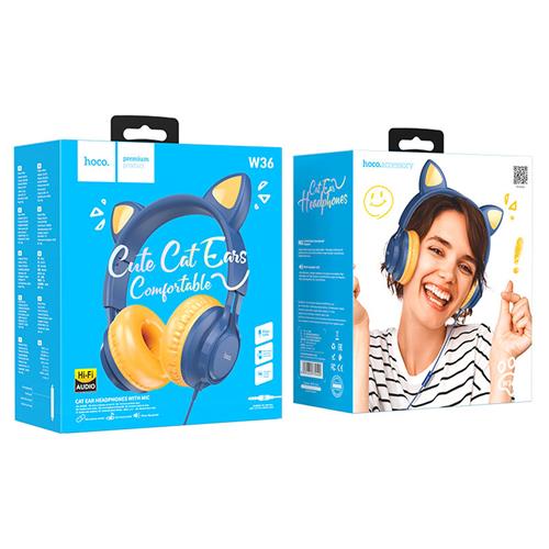 Hoco W36 Cat Auricular con Micrófono Dream Blue