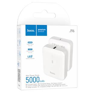 Powerbank 5.000 mAh salida USB-A, entrada USB-C Hoco J96 Blanco 2