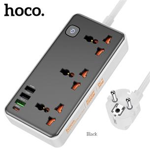 Hoco AC8A Regleta Multipaís con salidas USB 30W Negro 2