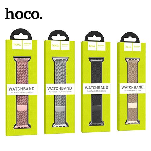 Hoco iWatch WA03 Simple Beauty Series Milanese Steel Strap (38/40/41mm) Black Currant