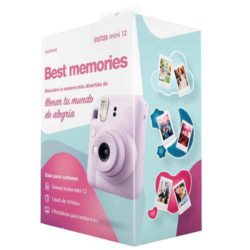 Fujifilm Instax Mini 12 Cámara Instantánea Blossom Pink + 10 Fotos y 3 Marcos