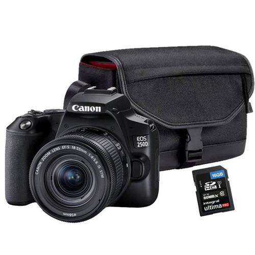 Canon EOS 250D  EF-S 18-55mm DCIII con Funda y Tarjeta