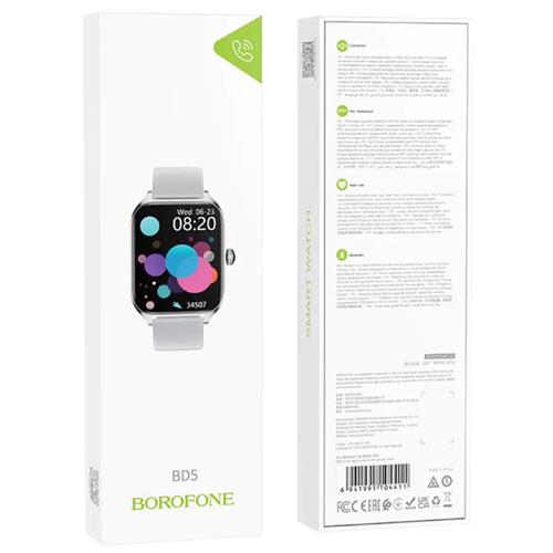 Borofone BD5 Smartwatch Bluetooth con llamadas Plata