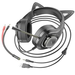 Hoco W107 Auricular Gaming con Luces LED y conexión USB y Jack Phantom 2
