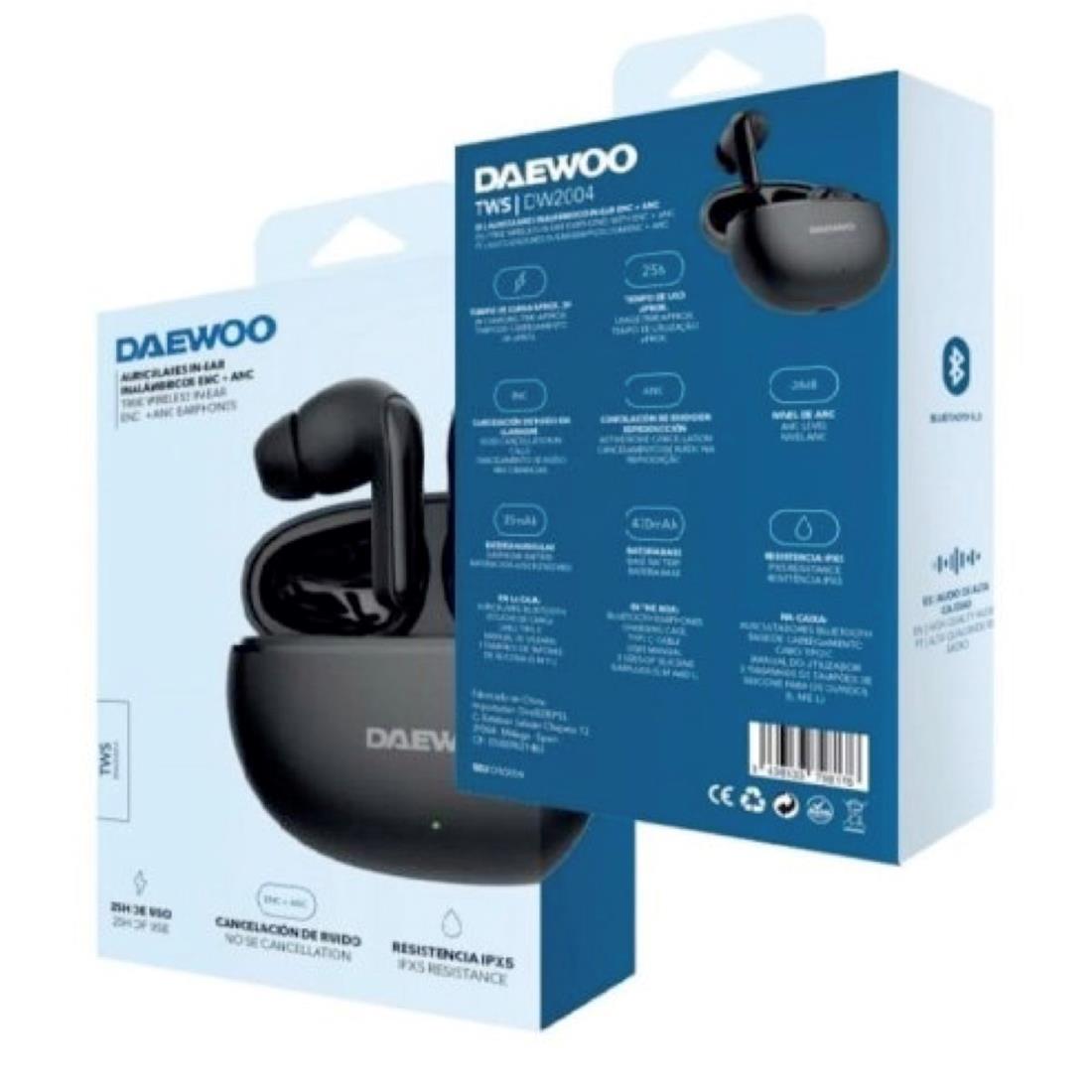 Daewoo DW2004 Auricular Bluetooth con Cancelación de Ruido Negro