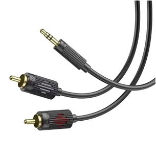 Cable de Audio Jack 3.5mm a Doble RCA 1.5 Metros Hoco UPA28 Negro 2