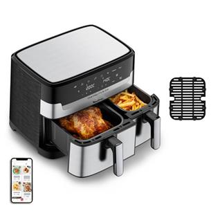 Moulinex EZ905D20 Freidora de Aire y Grill 8.3L Doble Cubeta Inox 2
