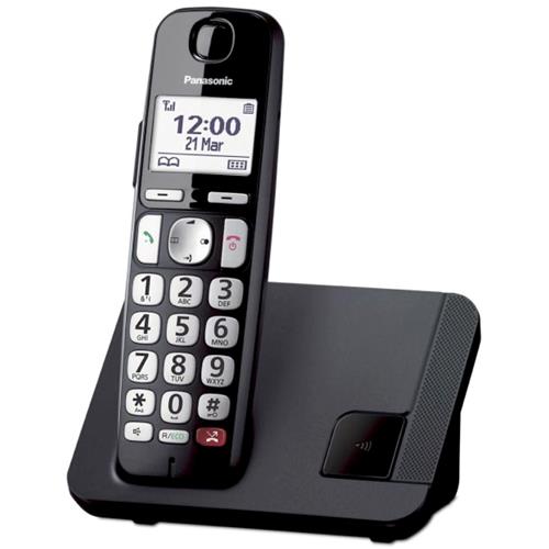Panasonic KX-TGE250SPB Teléfono Inalámbrico para Mayores Negro