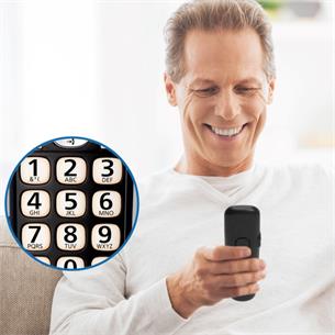 Panasonic KX-TGE250SPB Teléfono Inalámbrico para Mayores Negro 2