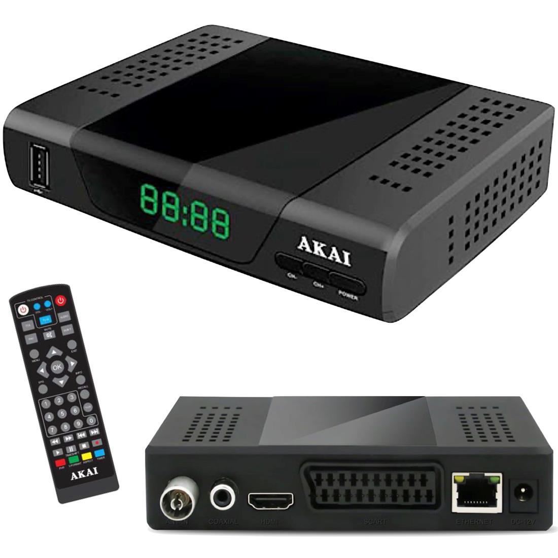 DECODIFICADOR TDT AKAI ZAP-26510K-L DVB-T2 SCART HDMI – Electrocash  Electrodomésticos