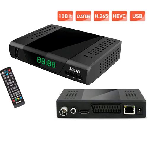 Akai Receptor TDT-T2 HD con HDMI , Euroconector y USB (ZAP26510K-L)