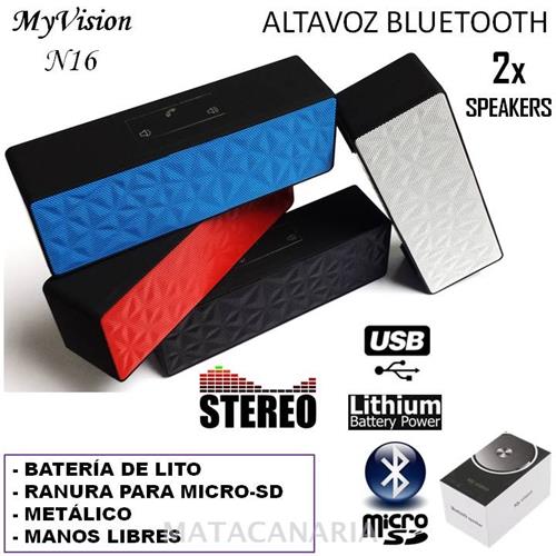 My Vision N16 Altavoz Bluetooth Red