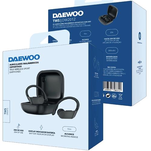Daewoo DW2012 Auricular Bluetooth Deportivo Negro