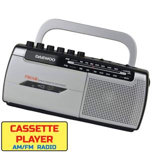 Daewoo DW1107  Radio Cassette AM/FM Pila y Corriente 2