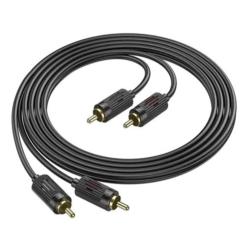 Cable Stereo de RCA a RCA 1.5 metros Hoco UPA29 Negro