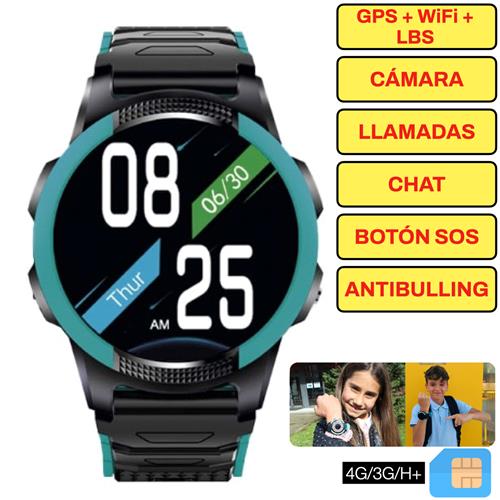 SaveFamily Slim 4G Smartwatch para niños Verde - Reloj con Localizador