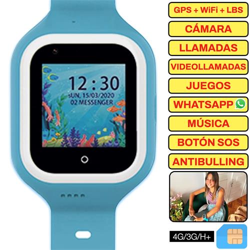 SaveFamily Reloj Iconic Plus 4G Azul - Reloj con Localizador