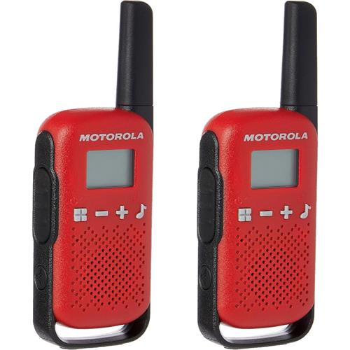 Motorola T42 Pack 2 Walkie Talkie con alcance 4km Rojo