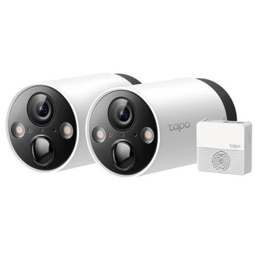 Tp-Link Pack 2 Cámaras 2k Exteriores y Recargables con Alarma (TAPO C420S2)