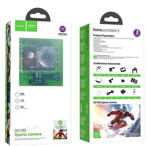 Hoco DV100 Cámara Deportiva Full HD Incluye Carcasa y 10 Accesorios