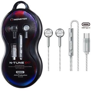 Remax for Monster RM-598a Metal Auricular USB-C Silver